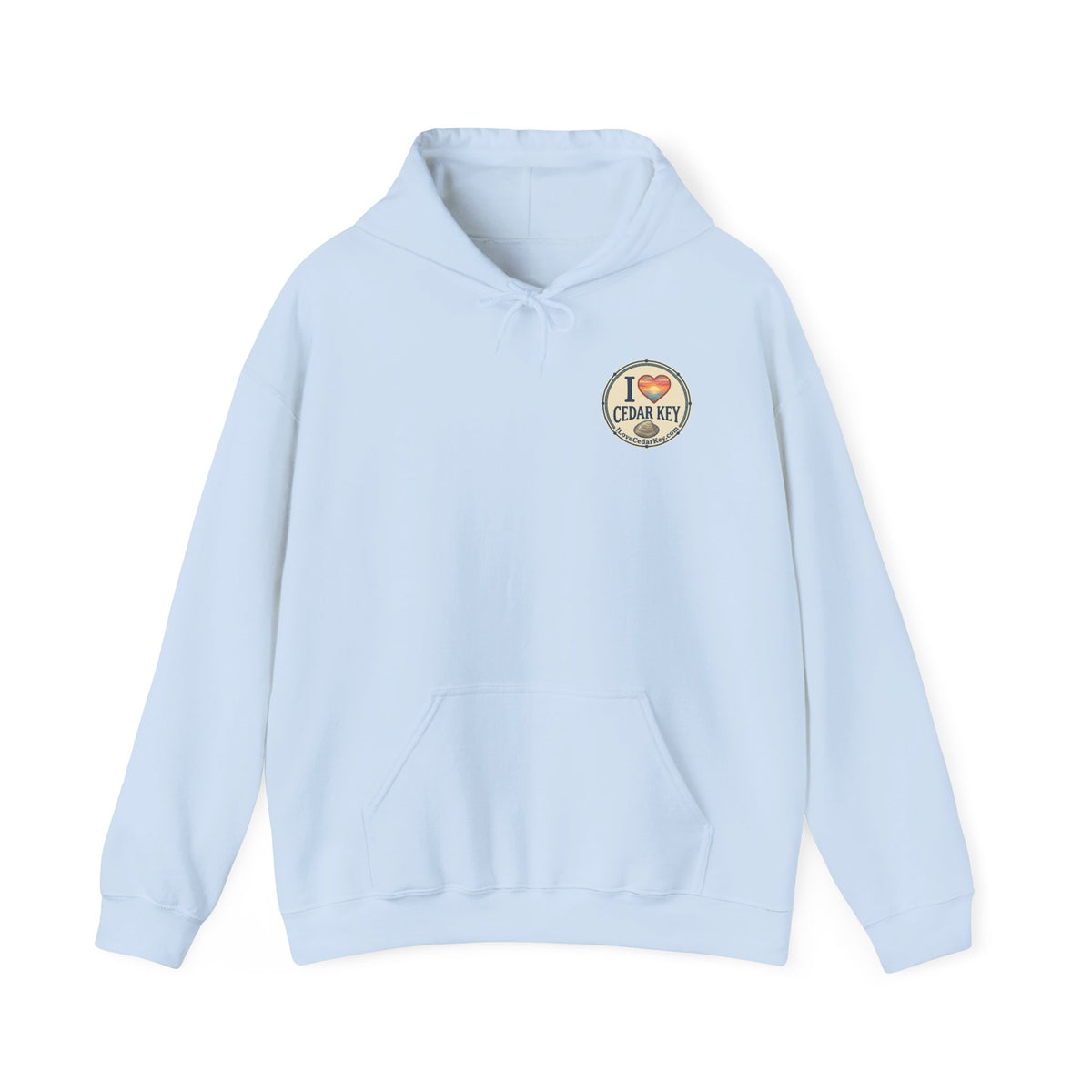 Hoodie - I  Love Cedar Key logo Pullover