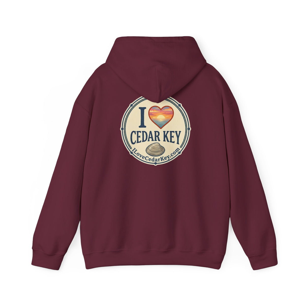 Hoodie - I  Love Cedar Key logo Pullover