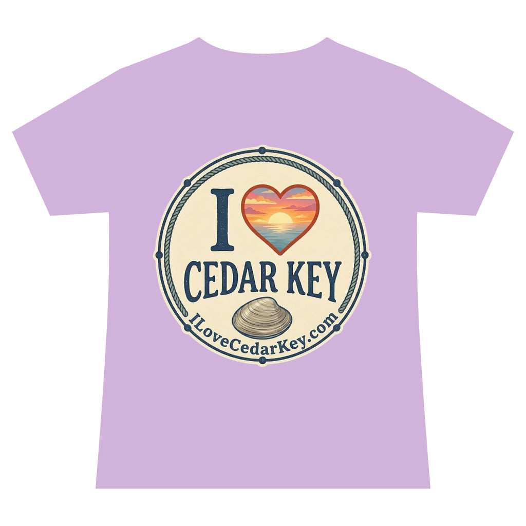 Official I Love Cedar Key logo V-Neck Tee