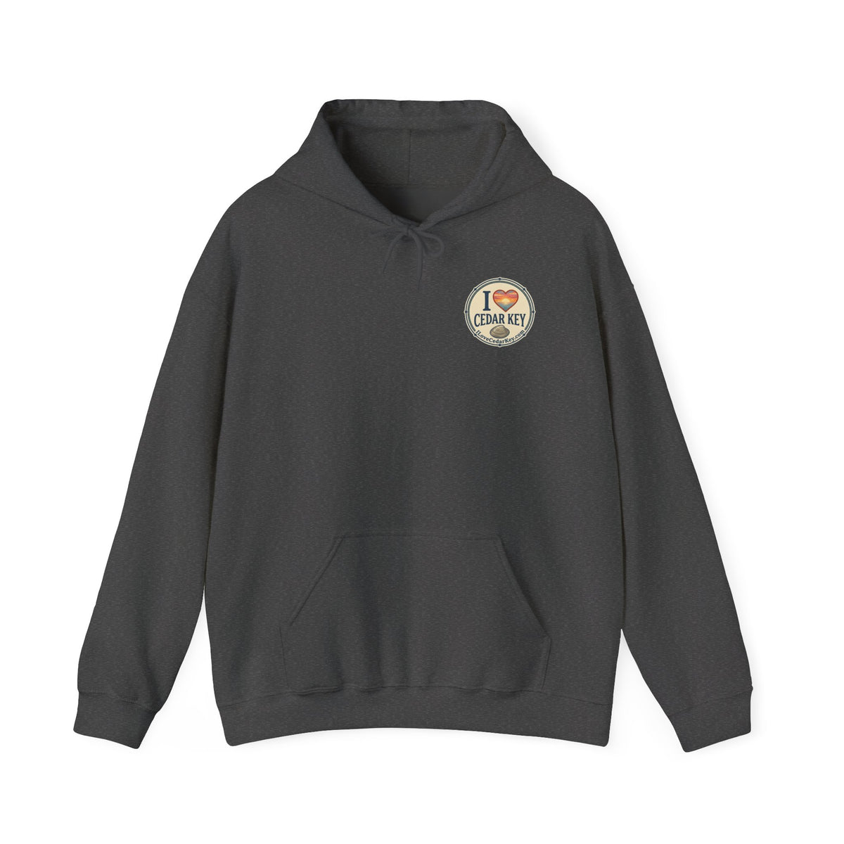 Hoodie - I  Love Cedar Key logo Pullover