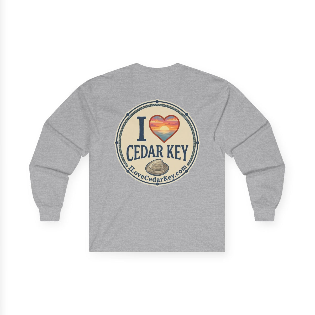 Official I Love Cedar Key logo  — Long Sleeve T-Shirt