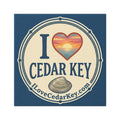 I Love Cedar Key logo Car Magnet