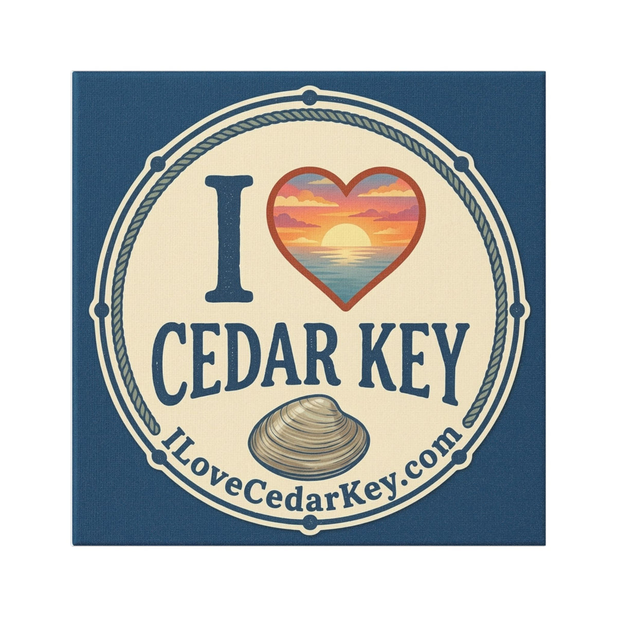 I Love Cedar Key logo Car Magnet