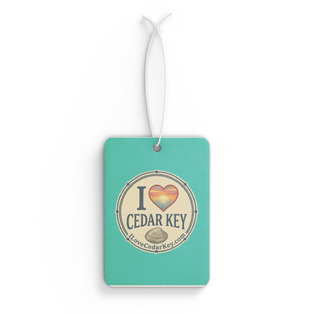 Cedar Key Car Air Freshener — "I  Love Cedar Key"