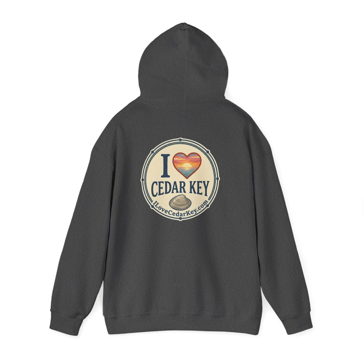 Hoodie - I  Love Cedar Key logo Pullover