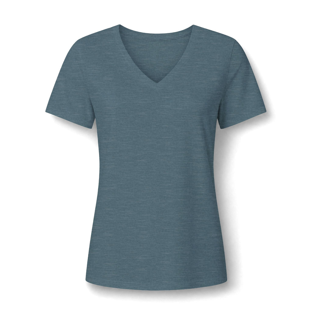 I Love Cedar Key Women's Relaxed V-Neck Tee — Soft Heathered Everyday Shirt