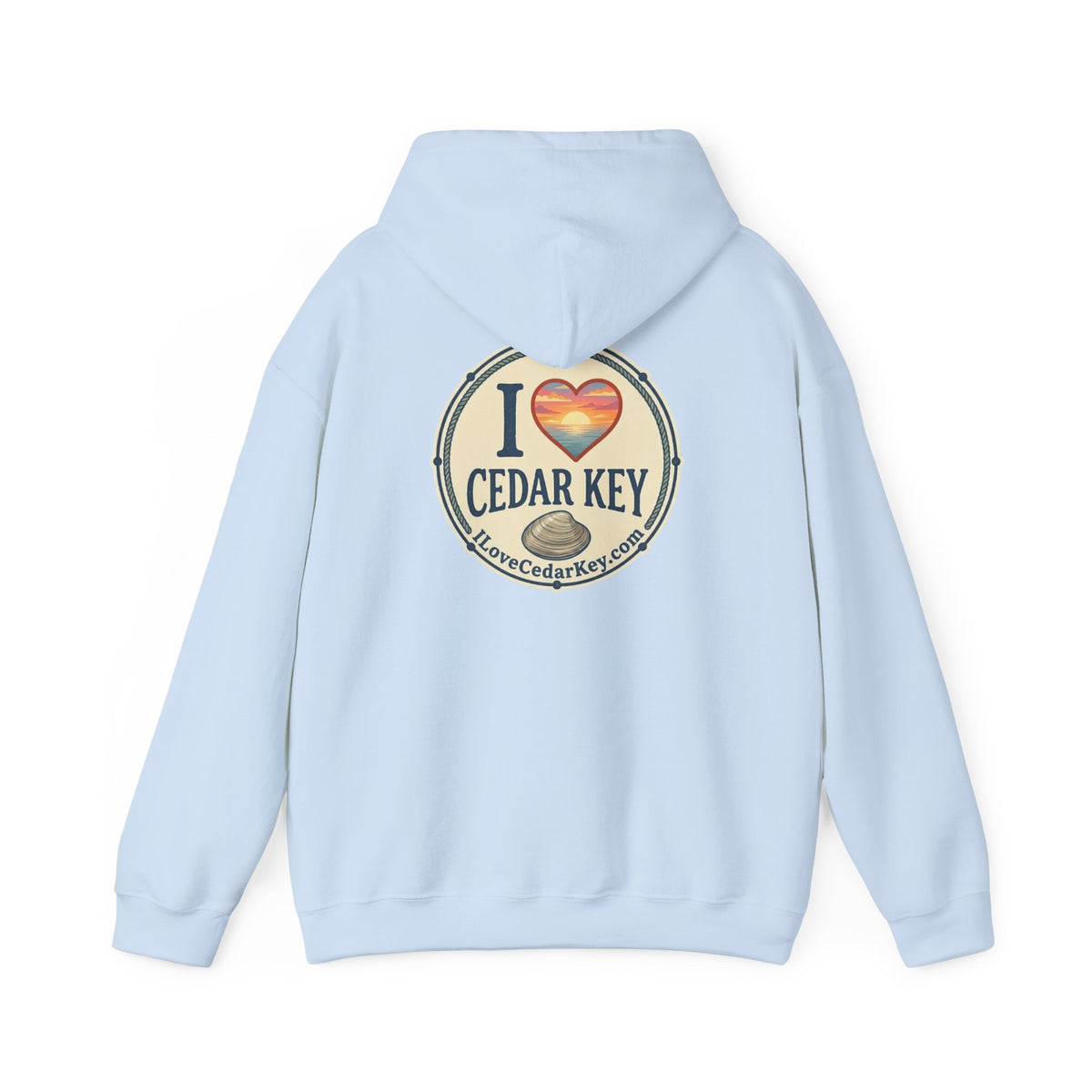 Hoodie - I  Love Cedar Key logo Pullover