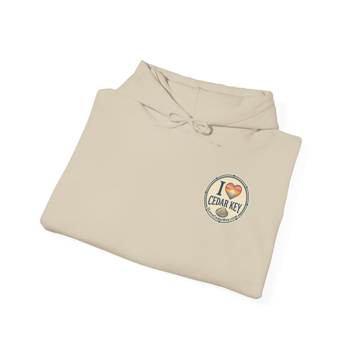 Hoodie - I  Love Cedar Key logo Pullover