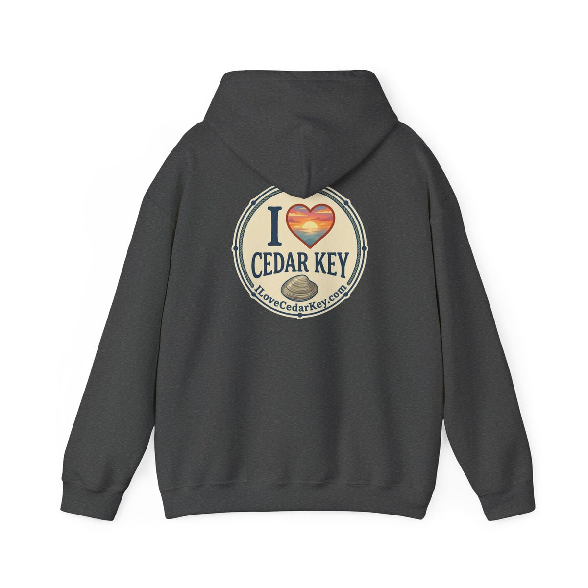 Hoodie - I  Love Cedar Key logo Pullover