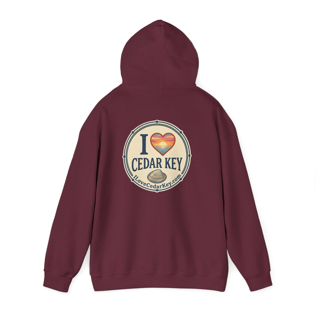 Hoodie - I  Love Cedar Key logo Pullover