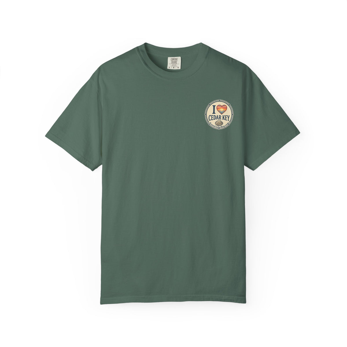 Official I Love Cedar Key logo Souvenir T-Shirt — Beach Tee