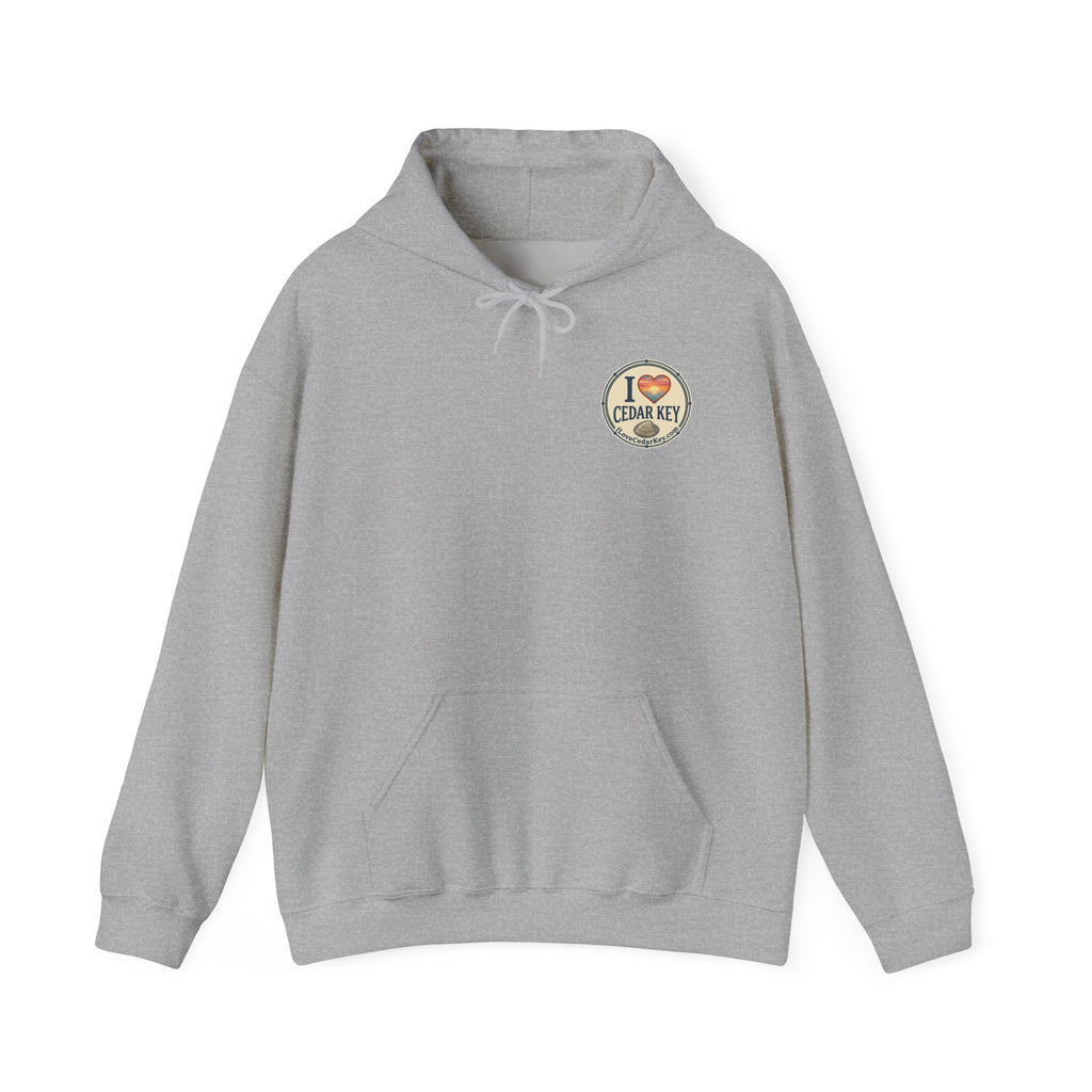 Hoodie - I  Love Cedar Key logo Pullover