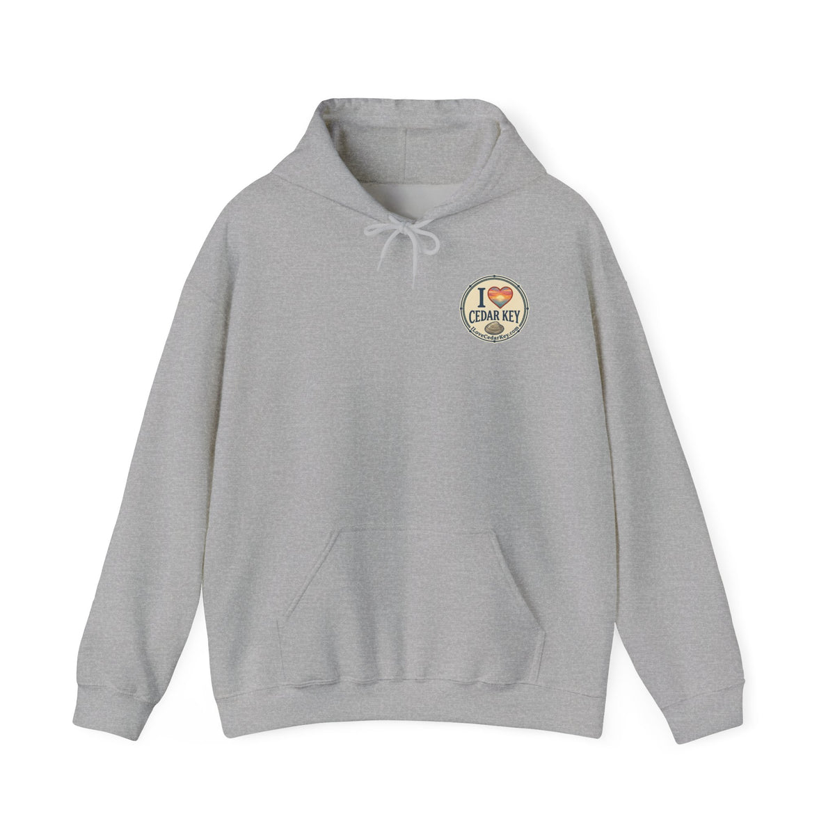 Hoodie - I  Love Cedar Key logo Pullover