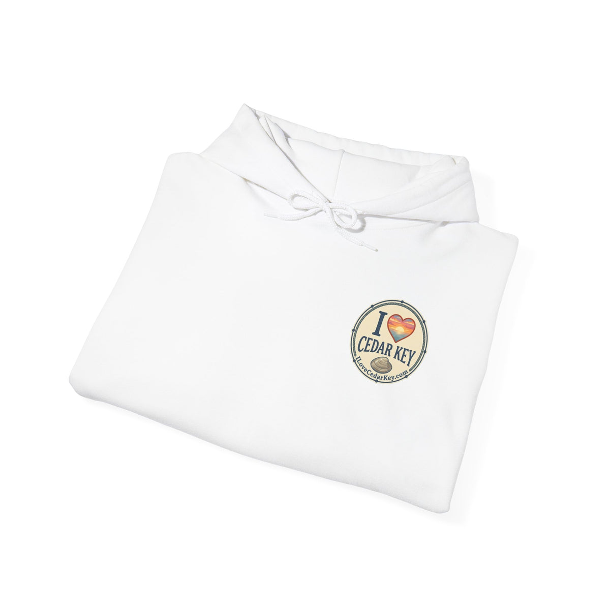 Hoodie - I  Love Cedar Key logo Pullover