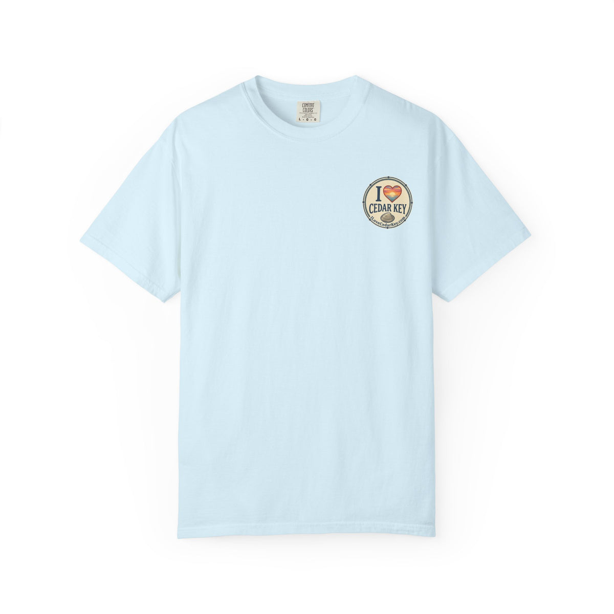 Official I Love Cedar Key logo Souvenir T-Shirt — Beach Tee