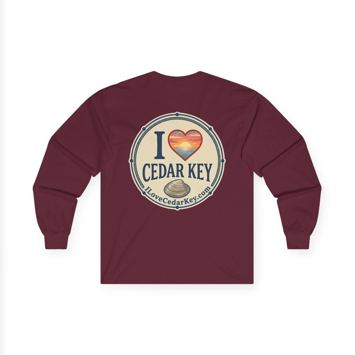 Official I Love Cedar Key logo  — Long Sleeve T-Shirt