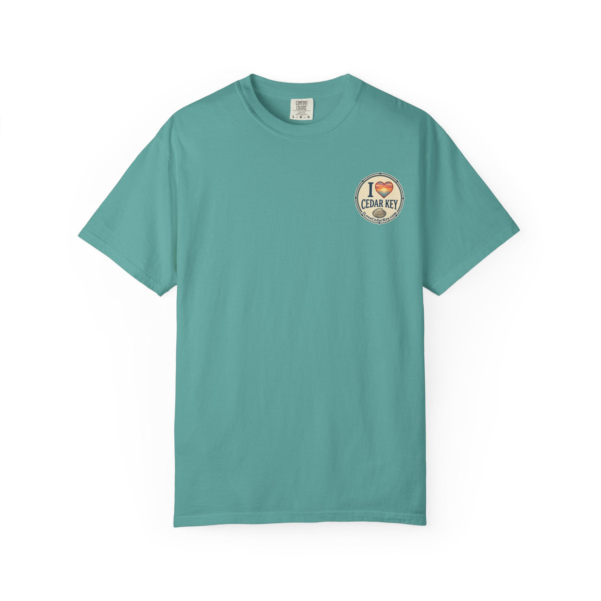 Official I Love Cedar Key logo Souvenir T-Shirt — Beach Tee