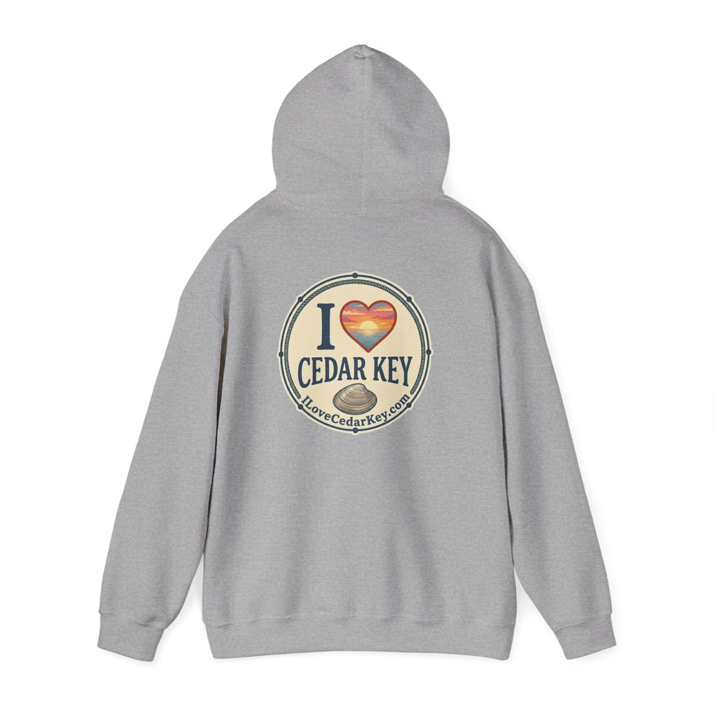 Hoodie - I  Love Cedar Key logo Pullover