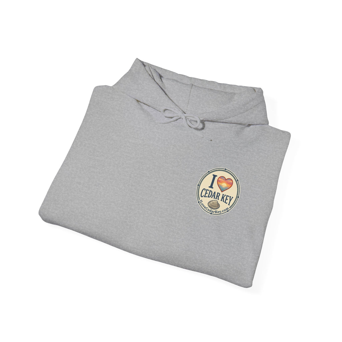 Hoodie - I  Love Cedar Key logo Pullover