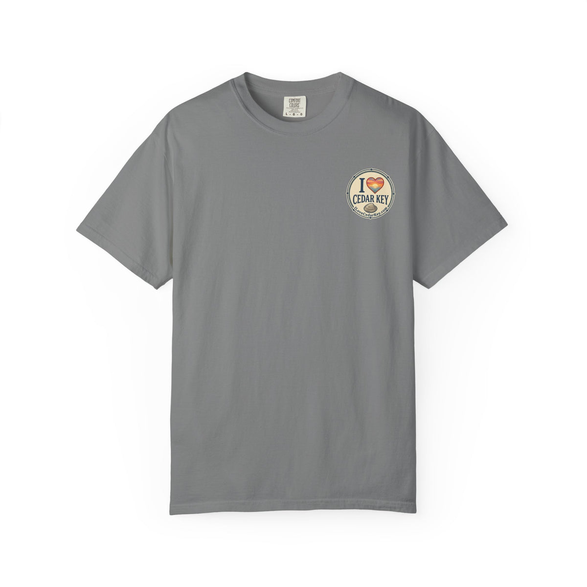 Official I Love Cedar Key logo Souvenir T-Shirt — Beach Tee