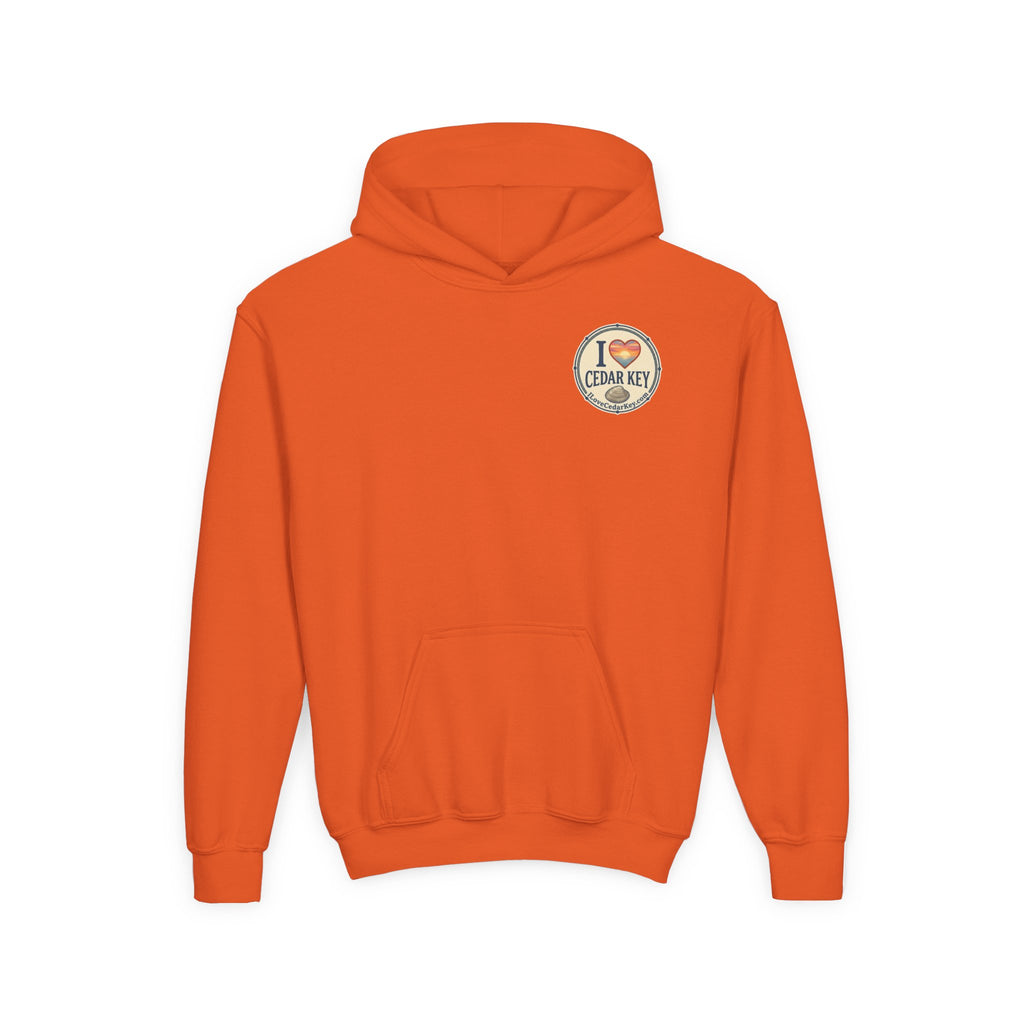 Youth Hoodie — I Love Cedar Key Logo Hooded Sweatshirt