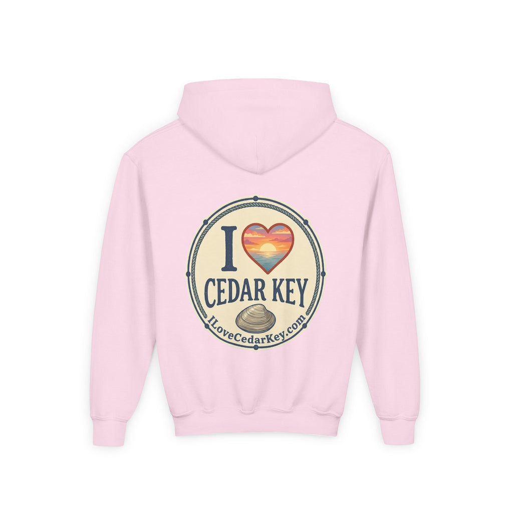 Youth Hoodie — I Love Cedar Key Logo Hooded Sweatshirt