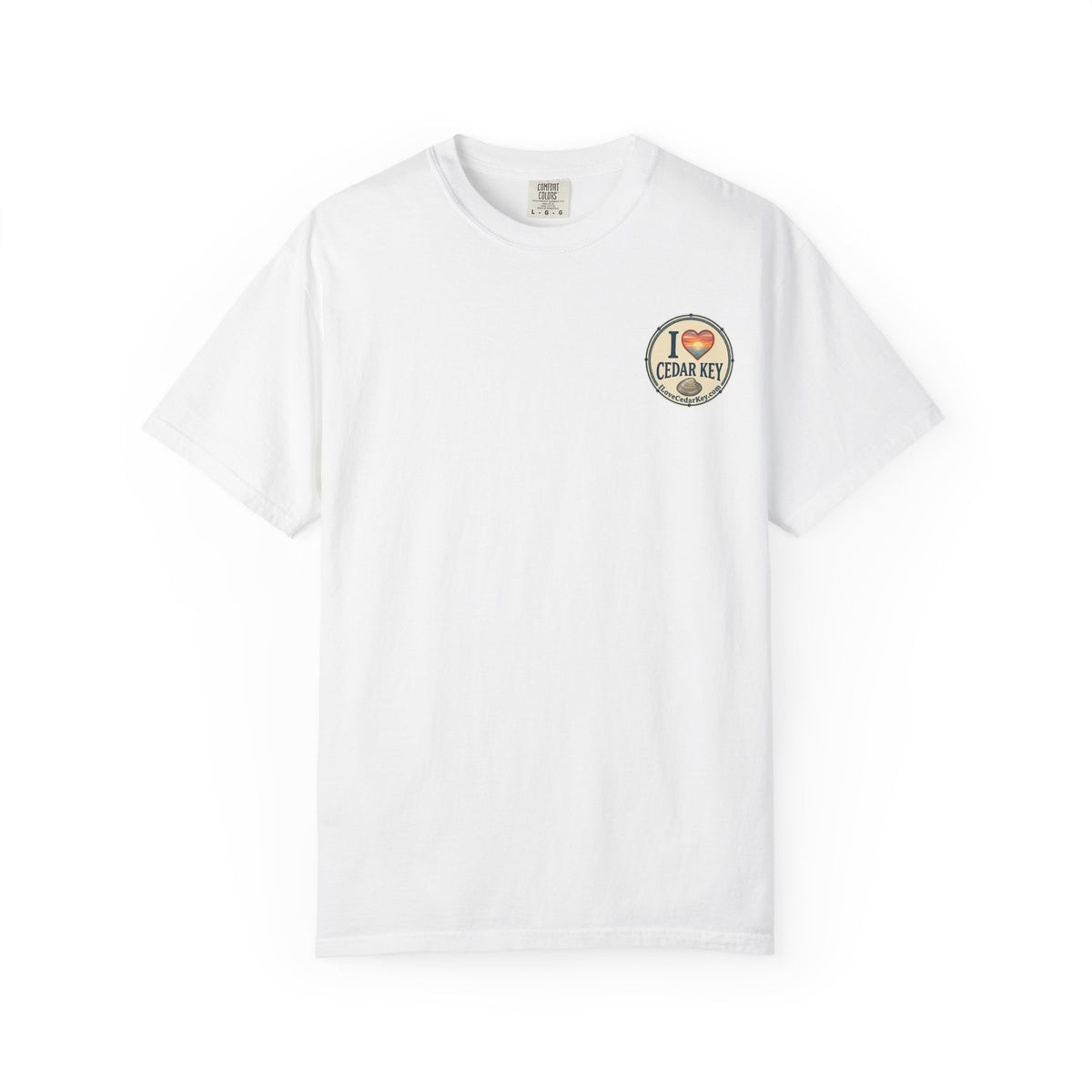 Official I Love Cedar Key logo Souvenir T-Shirt — Beach Tee