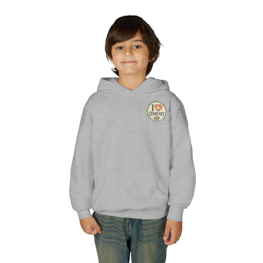Youth Hoodie — I Love Cedar Key Logo Hooded Sweatshirt