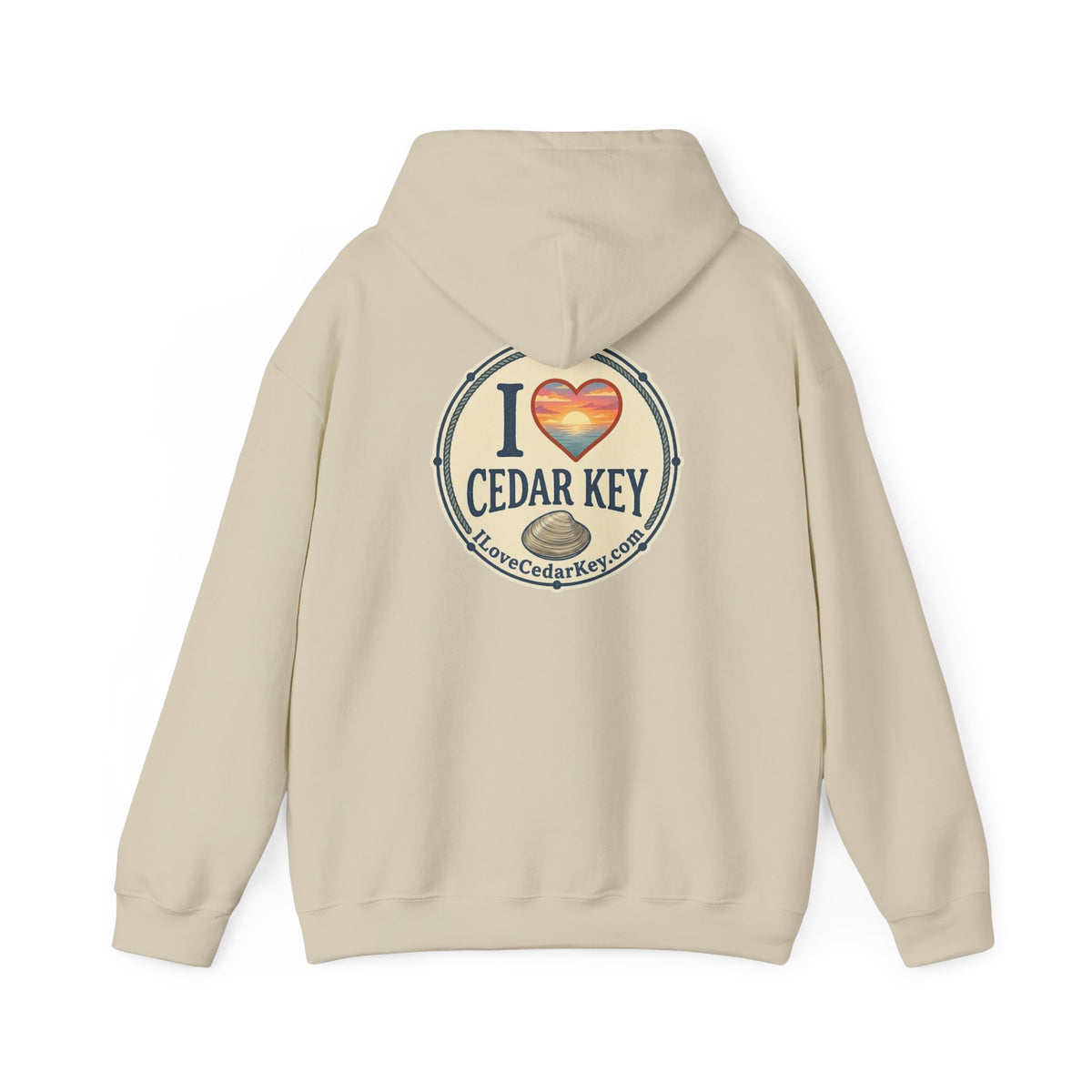 Hoodie - I  Love Cedar Key logo Pullover