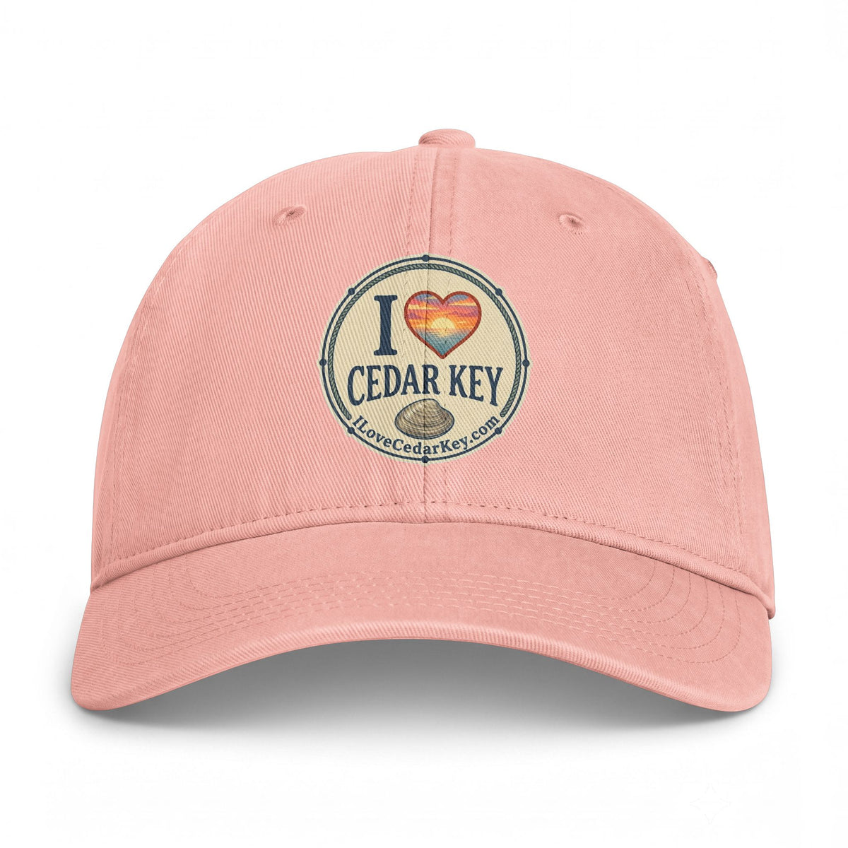 Official "I Love Cedar Key" Vintage Cotton Beach Cap | Coastal Fishing