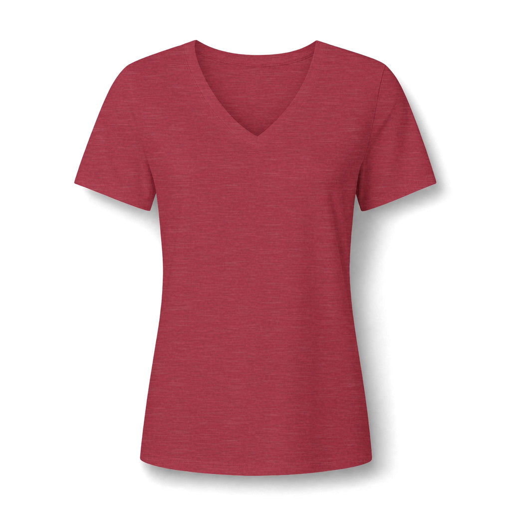 I Love Cedar Key Women's Relaxed V-Neck Tee — Soft Heathered Everyday Shirt