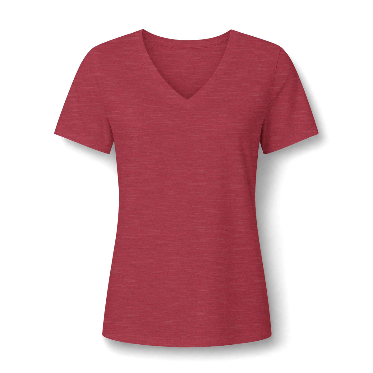 I Love Cedar Key Women's Relaxed V-Neck Tee — Soft Heathered Everyday Shirt