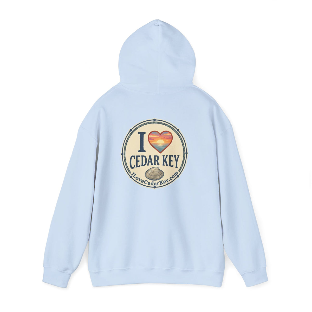 Hoodie - I  Love Cedar Key logo Pullover