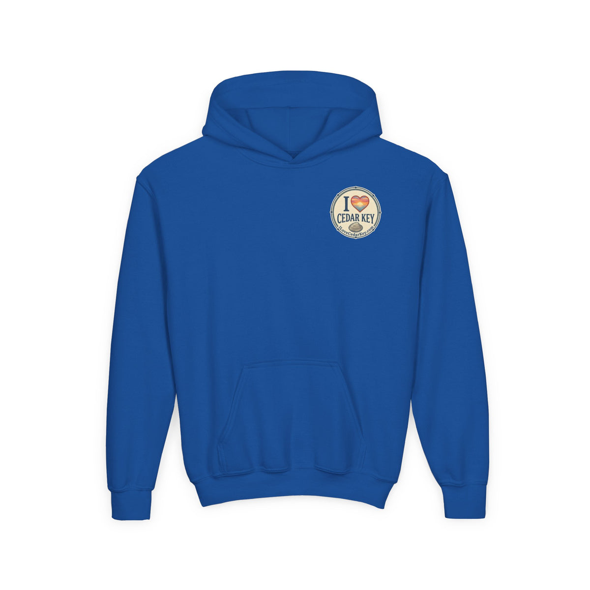 Youth Hoodie — I Love Cedar Key Logo Hooded Sweatshirt