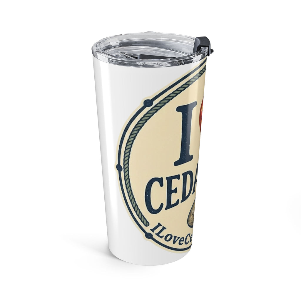 I Love Cedar Key 20oz Travel Tumbler — Coastal Drink Cup