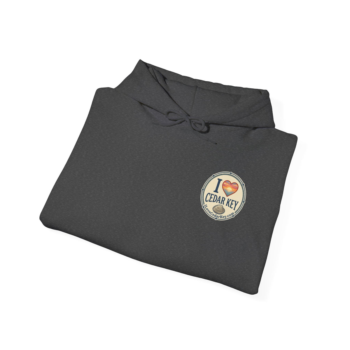 Hoodie - I  Love Cedar Key logo Pullover