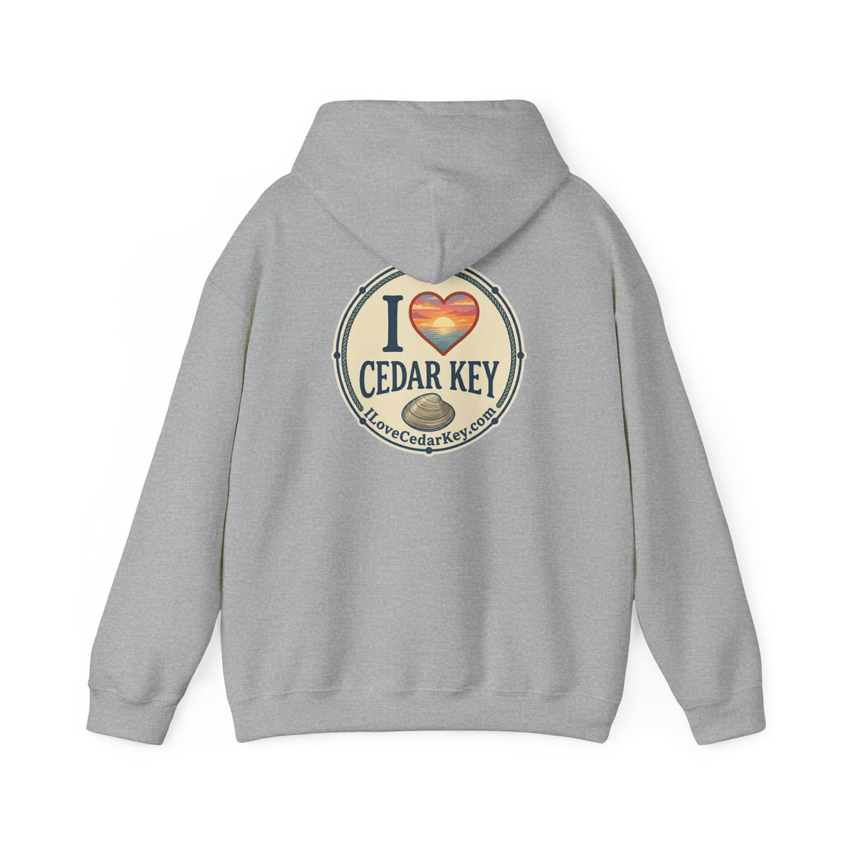 Hoodie - I  Love Cedar Key logo Pullover
