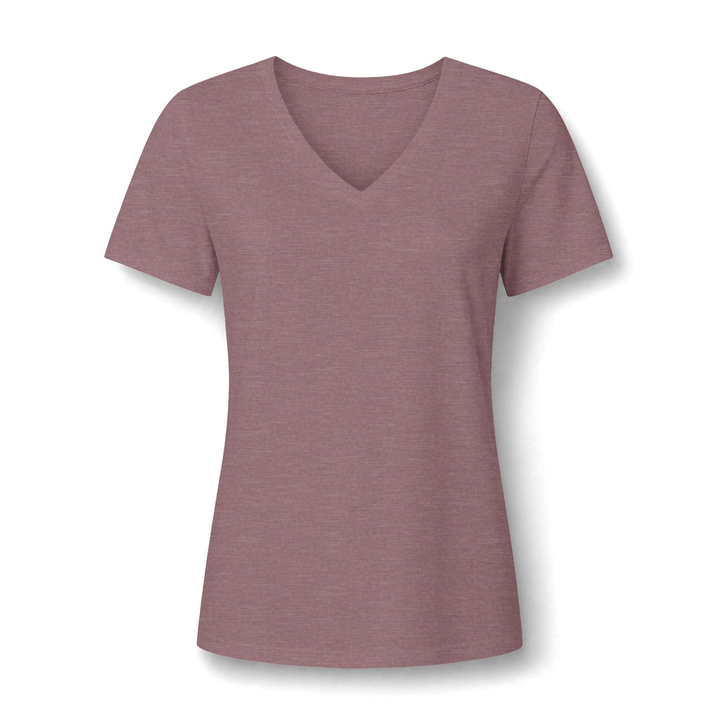 I Love Cedar Key Women's Relaxed V-Neck Tee — Soft Heathered Everyday Shirt