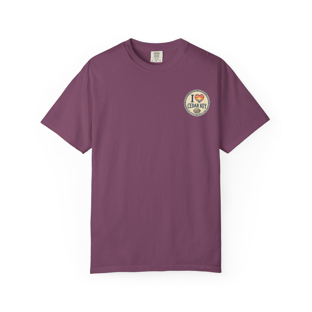 Official I Love Cedar Key logo Souvenir T-Shirt — Beach Tee