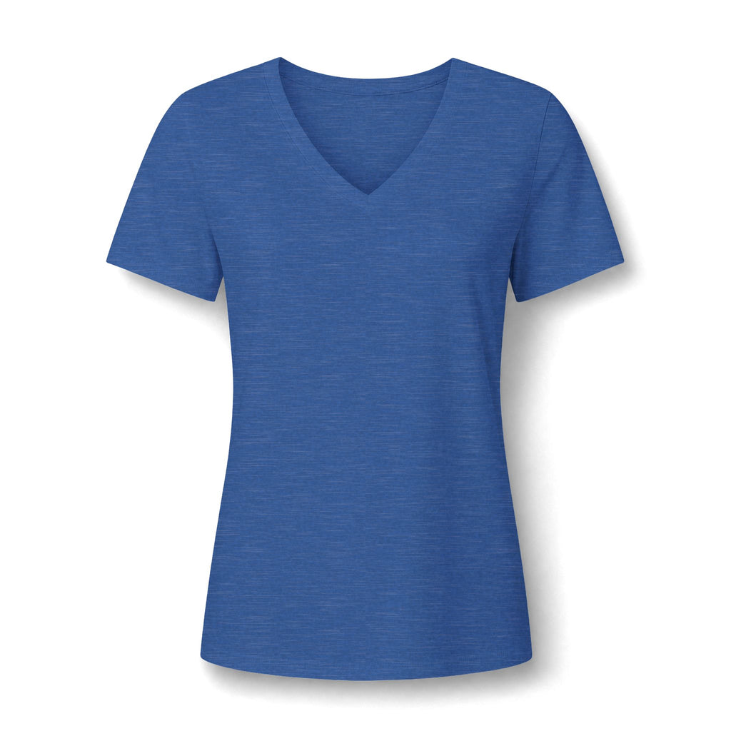 I Love Cedar Key Women's Relaxed V-Neck Tee — Soft Heathered Everyday Shirt