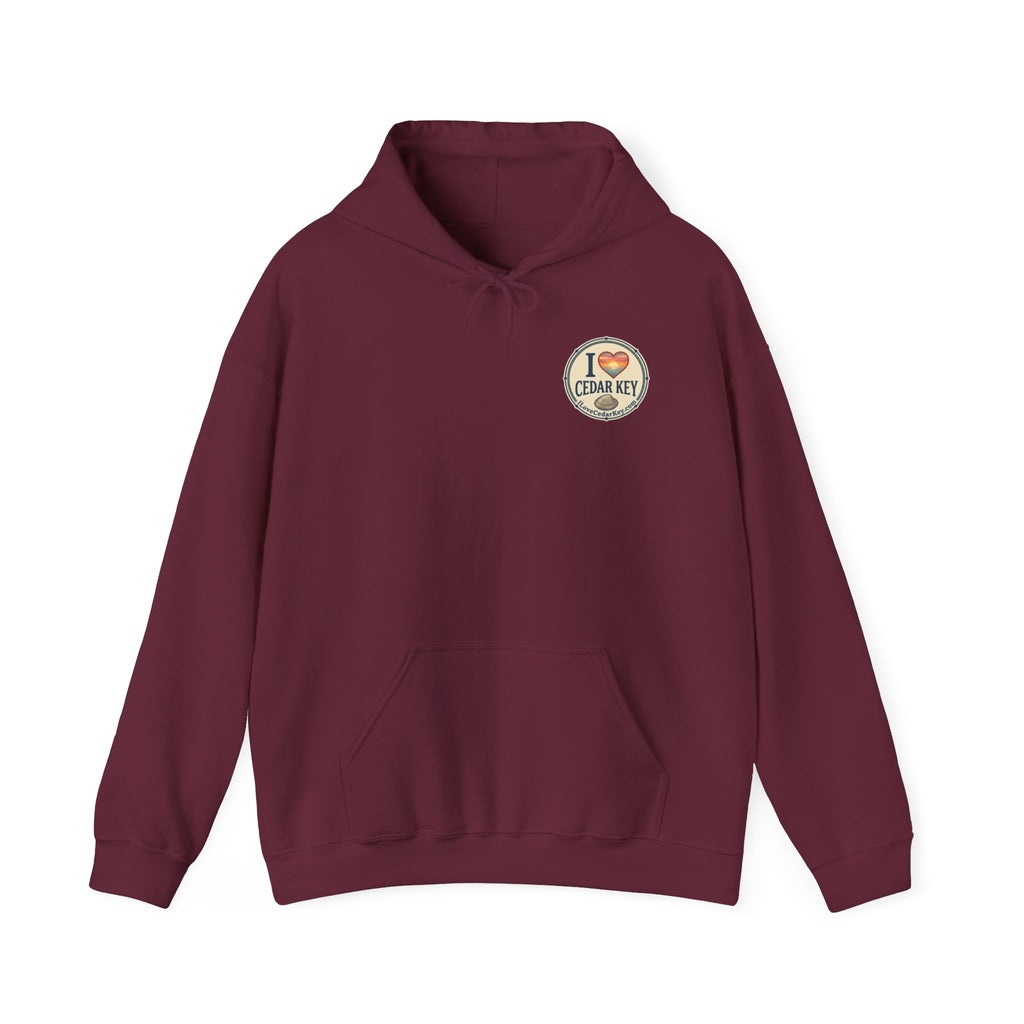 Hoodie - I  Love Cedar Key logo Pullover