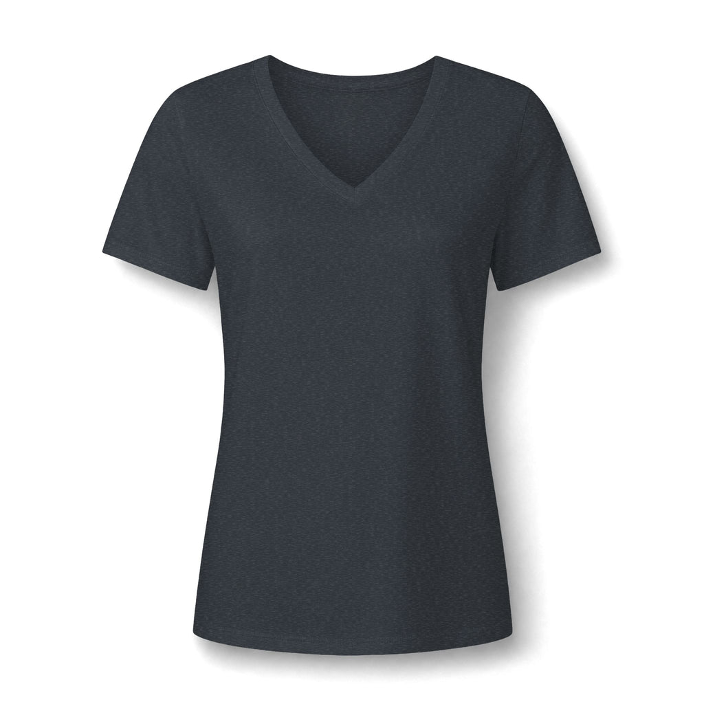 I Love Cedar Key Women's Relaxed V-Neck Tee — Soft Heathered Everyday Shirt
