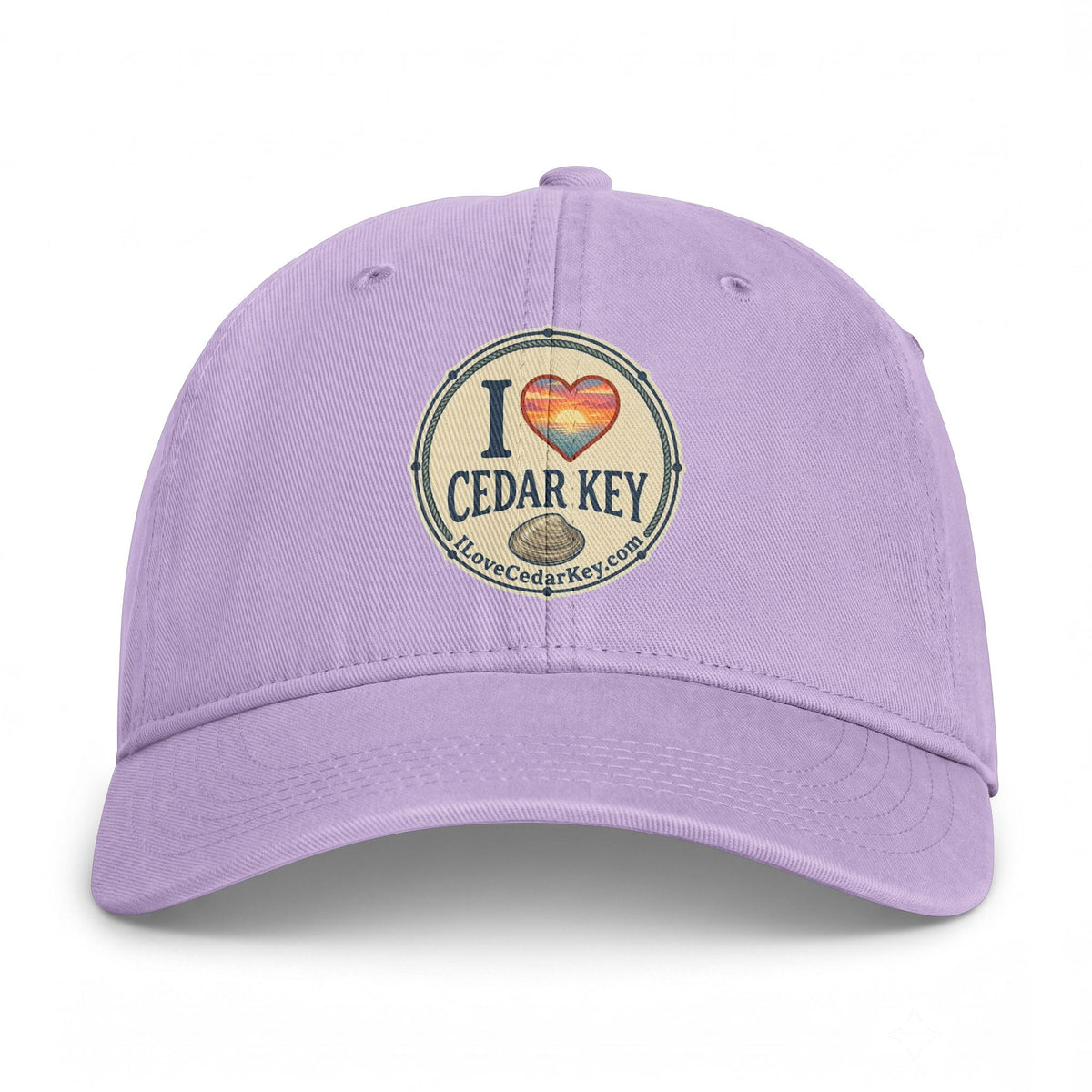 Official "I Love Cedar Key" Vintage Cotton Beach Cap | Coastal Fishing