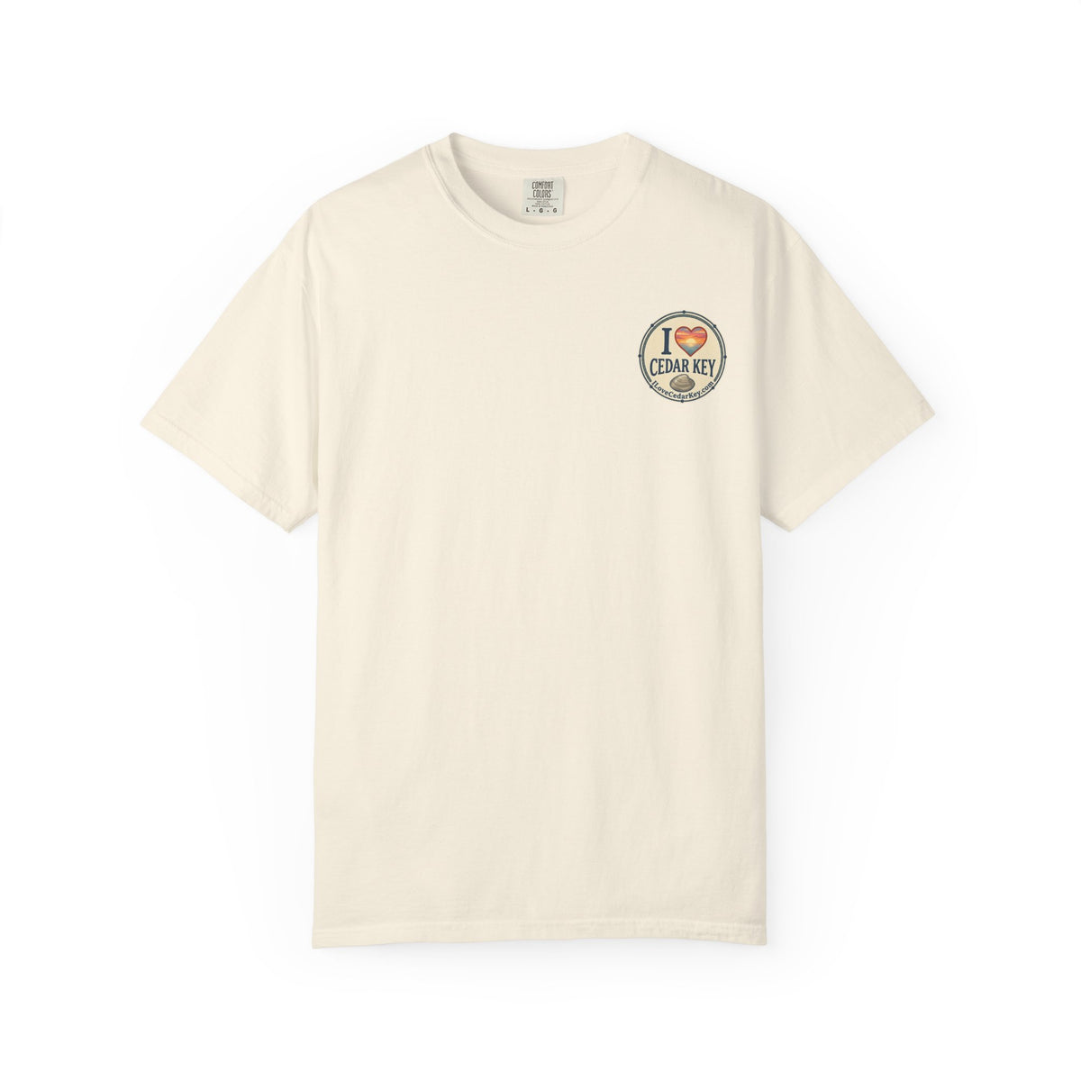 Official I Love Cedar Key logo Souvenir T-Shirt — Beach Tee