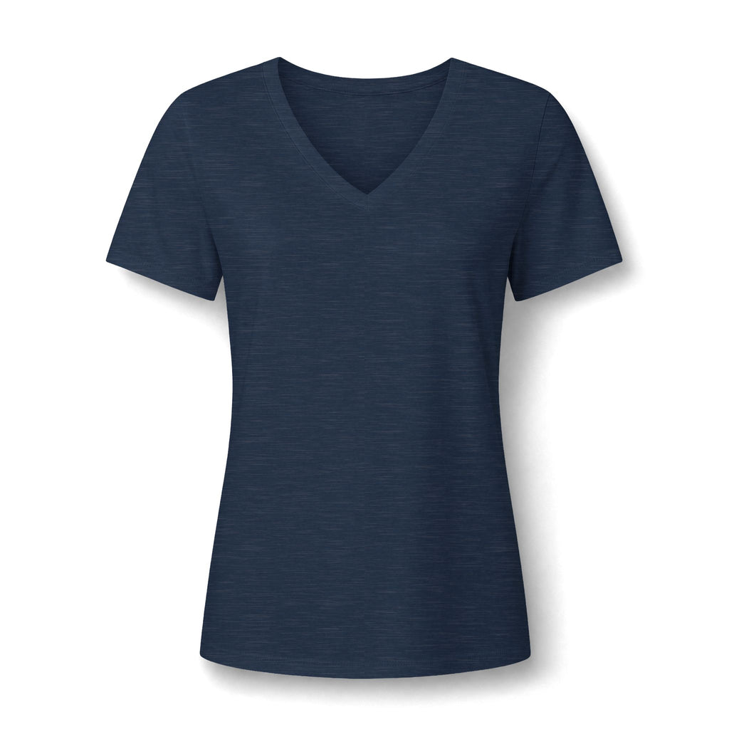 I Love Cedar Key Women's Relaxed V-Neck Tee — Soft Heathered Everyday Shirt