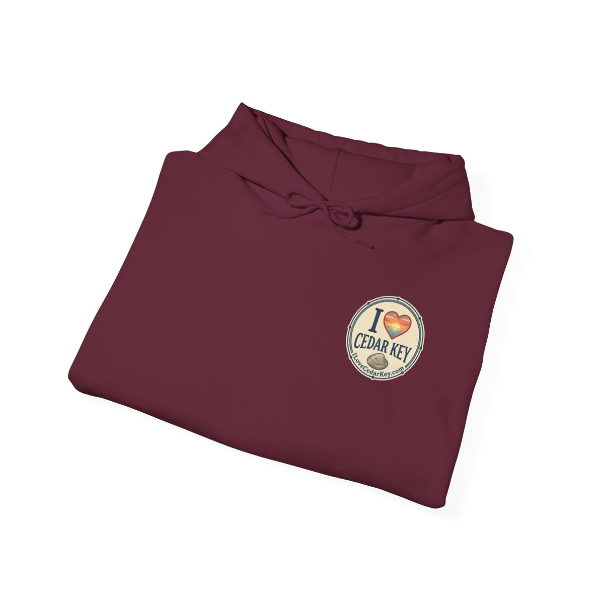 Hoodie - I  Love Cedar Key logo Pullover