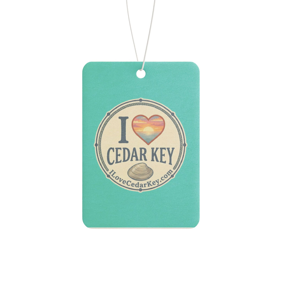 Cedar Key Car Air Freshener — "I  Love Cedar Key"