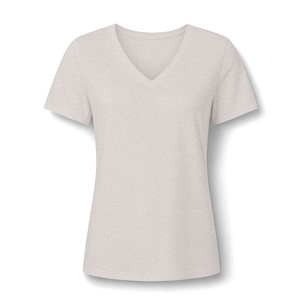 I Love Cedar Key Women's Relaxed V-Neck Tee — Soft Heathered Everyday Shirt