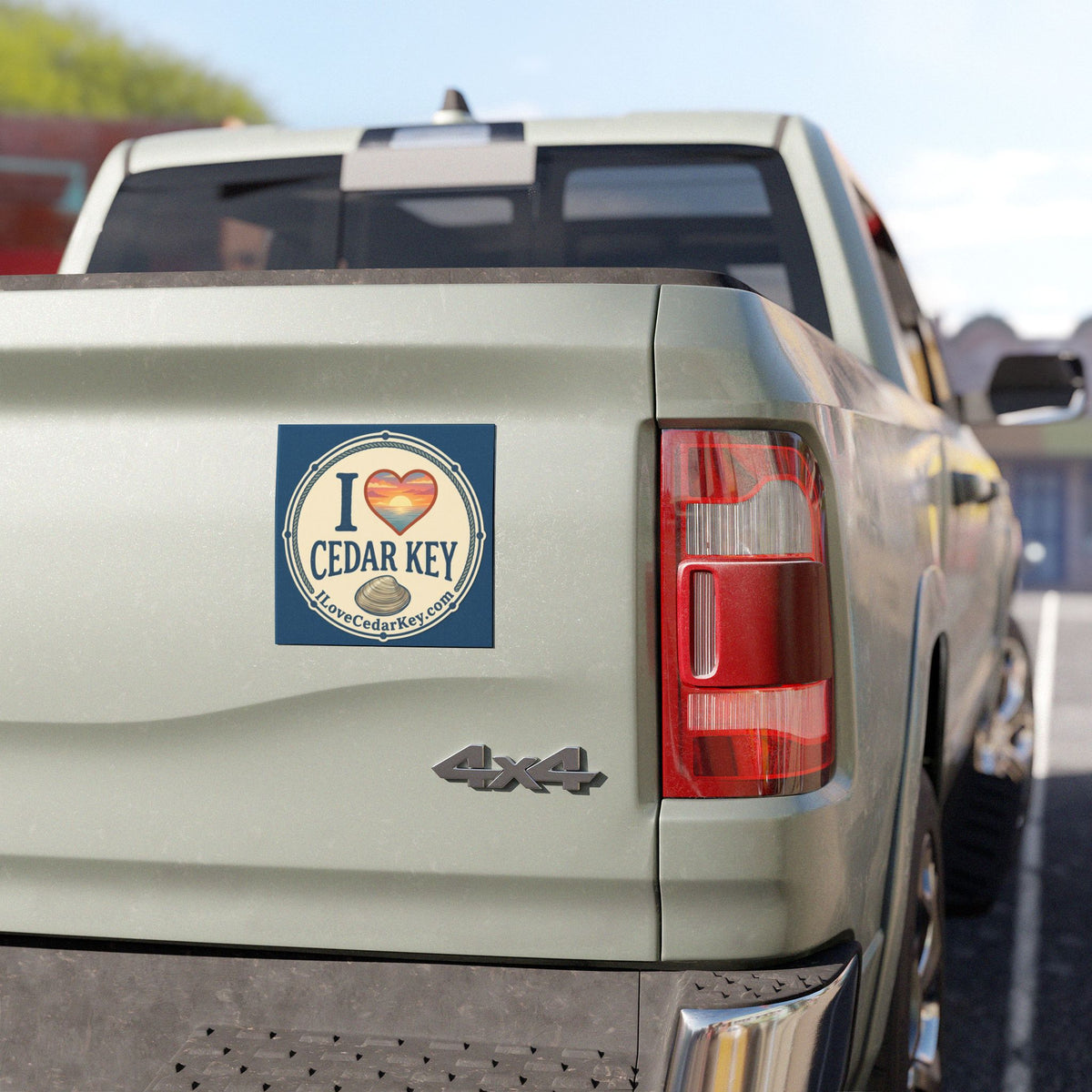 I Love Cedar Key logo Car Magnet