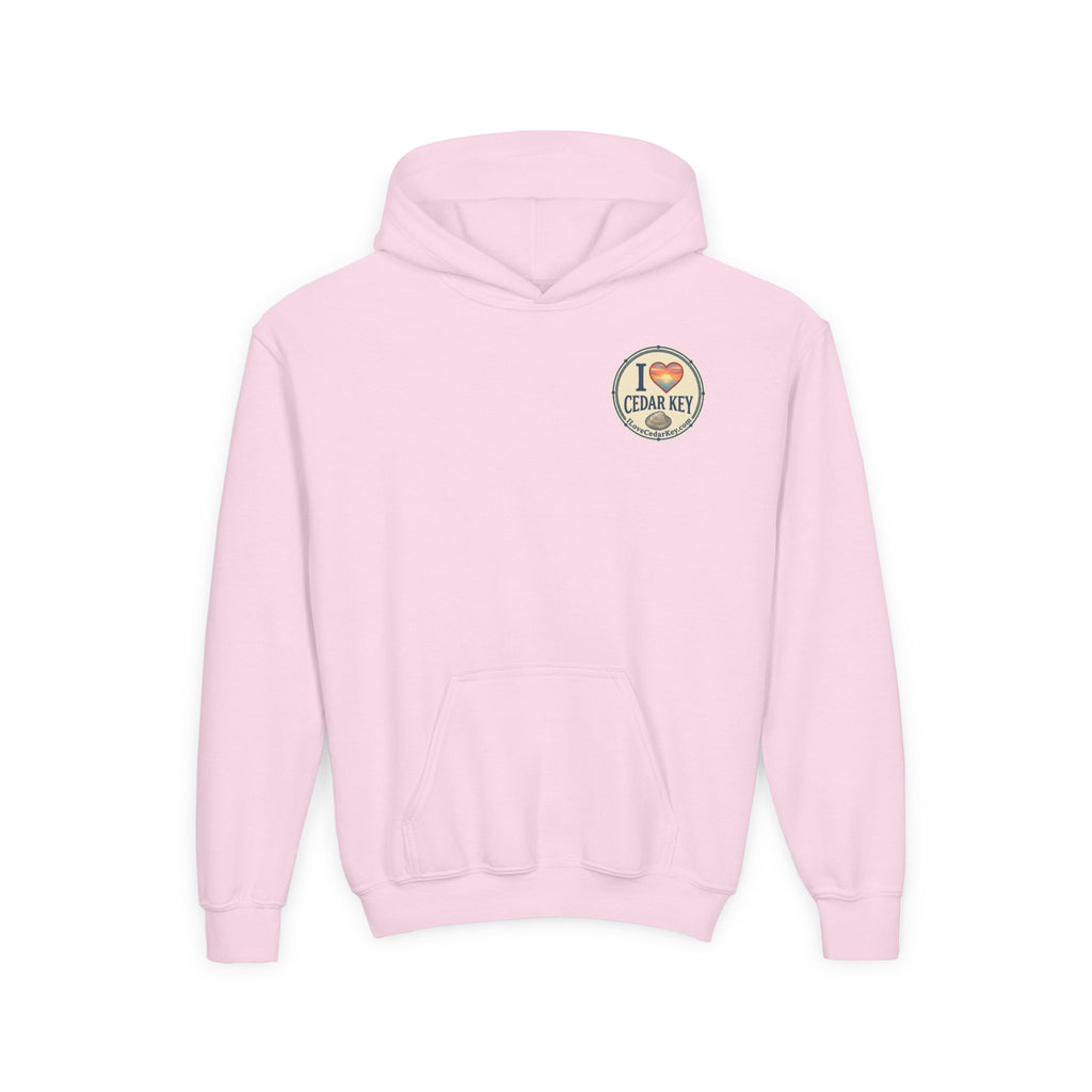 Youth Hoodie — I Love Cedar Key Logo Hooded Sweatshirt